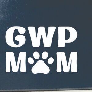 White German Wirehair Pointer GWP Dog Mom Vinyl Window Decal